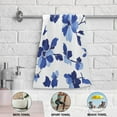 thumbnail image 6 of Blue Ink Flower on A White Background Hand Towel Absorbent Bath Towels for Bathroom Sports Gym(28.3" X 14.4") Set of 2, 6 of 8