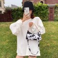 thumbnail image 3 of Bolsa de hombro con estampado de vaca para mujer bandolera de Ehuebsd hombro a la moda bolso cruzado con cadena de PU para uso diario, 3 of 9