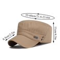 thumbnail image 2 of Spring Summer Breathable Cotton Army Hat Baseball Cap Sun Cap Cadet Hat BEIGE, 2 of 8