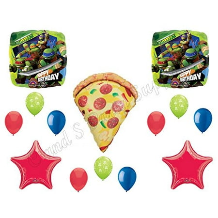 Teenage Mutant Ninja Turtles Pizza Birthday Party Mylar