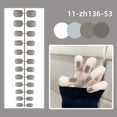 thumbnail image 5 of 24Pcs Manicure Bright Wearable Full Cover Short Square Head False Nails Solid Color Fake Nails Detachable Press-on Nails 11-ZH144-31, 5 of 8