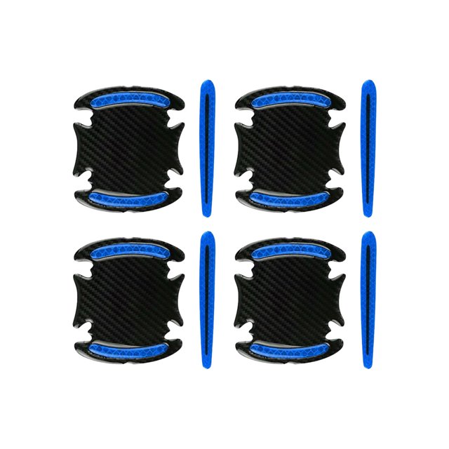 8 Uds. Cubiertas adhesivas protectoras universales para manija de puerta de coche, reemplazo de pintura Azul Zulema Etiquetas engomadas de la manija de la puerta del coche