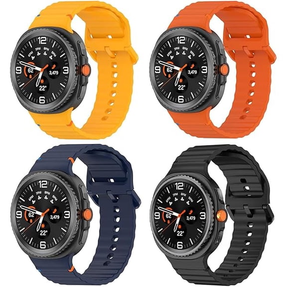 can Sport Bands Compatible for Samsung Galaxy Watch 8 Band 40mm 44mm/Galaxy Watch 8 Classic 46mm Women 2025，Soft Silicone Replacement Strap for Men