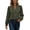Army Green, variant on NominalSnug Blouses for Womens Dressy Casual Long Sleeve Ruffle Cuff Work Shirts Lace V Neck Elegant Business Tops