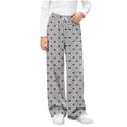 thumbnail image 3 of Sweatpants Women Zaewscy Girls' Polka Dot Drawstring Elastic Waist Wide Leg Casual Sweatpants Gray 11-12 Years, 3 of 7