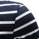 thumbnail image 5 of Hombres Casual Botón Manga corta Rayas Colorblock Turndown Pullover Camiseta Tops Pompotops oipoqjl44462, 5 of 8