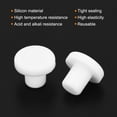 thumbnail image 3 of Uxcell High Temp Silicone Plug Mount Dia 8mm/0.3" t Shaped Solid Rubber Stopper Hole Plugs 15 x 3.5 x 12.5mm White 30 Pcs, 3 of 7