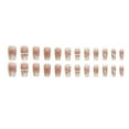 thumbnail image 3 of Easy Application Coffin Shape Nails, Wedding Suitable Gradient Press On Nails With Full Cover For Reuse, Acrylic False Nails For Women Girls (24Pcs), 3 of 7