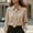Khaki, variant on ZOELNIC Women's Tie Neck Blouse Long Sleeve for Office Business Professional and Dressy Casual Wear, S