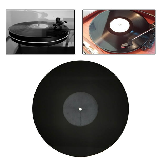 Facmogu 12 Inch 2mm Turntable Slipmat Wool Mat Anti Vibration Record  Platter Mat, Phonograph LP Vinyl Record Player Black Mat Slip-Mat Player  Wool