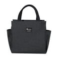 thumbnail image 3 of Bolsa de almuerzo de tela Oxford Ligera impermeable con bolsillos de aislamiento térmico duradero Senderismo Oficina Picnic al aire Negro Baoblaze Bolso de almuerzo, 3 of 7