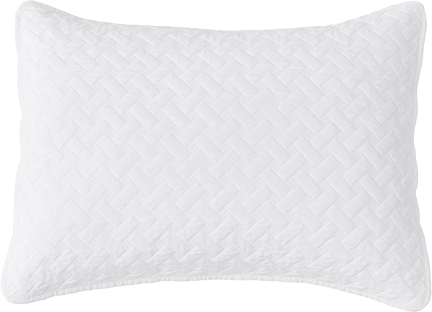Chezmoi Collection Randall 3-Piece Soft Cooling Bamboo Fiber Quilt Bedspread Basketweave Quilted Coverlet Set (Queen, White)