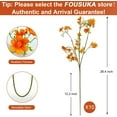 thumbnail image 3 of Silk Flowers with Long Stems Artificial Flower for Tall Vase Outdoors Fake Babys Breath Bouquet Faux Floral Wedding Party Decoration Home Indoor Table Centerpiece Decor (Orange), 3 of 5