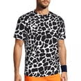 thumbnail image 3 of Sports T Shirt For Men Black Leopard T Shirts Fashion Animal Print Summer Tee Shirt O Neck, 3 of 5