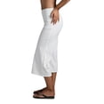 thumbnail image 5 of RUTAYY Women's Pants Casual High Waist Workout Straight Wide Leg Solid Color Stretchy Yoga Running Gym Capri Bottoms Holiday Chic Trousers, 5 of 7