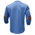 thumbnail image 5 of DGXTA Men's Cotton Linen Shirt Casual Loose Long Sleeve V Neck Lace Up Tee Shirts Summer Top, 5 of 7