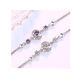 thumbnail image 2 of Pulsera De Plata Elegante S925 Con Cristal Morado Para Mujer Xtellar morado, 2 of 4