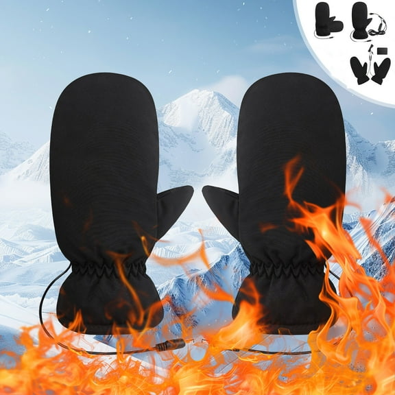 Nsxcdh USB Heating Gloves Windproof Full Finger,Touchscreen Soft Liner with Cable,One Size,for Commuting Skiing and Outdoor Work,gloves winter gloves cycling gloves