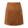 thumbnail image 4 of Tennis Skirts for Women Summer Western Style Fringe Bodycon Skirt for Everyday Casual Comfort Versatile A Line Denim Brown XL, 4 of 8