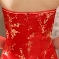 thumbnail image 5 of Cheongsam Long Woven Brocade Cheongsam Split Cheongsam Performance T-show Evening Party Cheongsam Slim-fit Retro Backless, 5 of 5