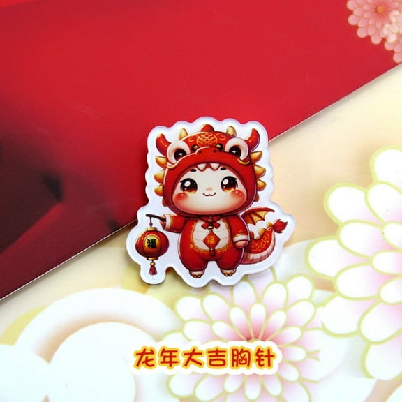 Red enamel brooch, lapel pin, cartoon brooch, badge for women's clothing