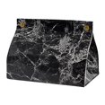 thumbnail image 2 of Estuche elegante del tenedor de la servilleta de papel de la cubierta de la caja de pañuelos de cuero de la PU para las decoraciones caseras del coche Negro Soledad Sostenedor del tejido, 2 of 10