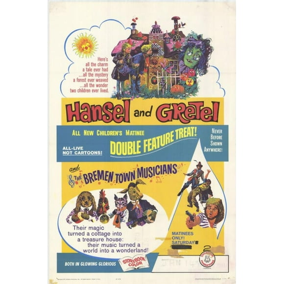 Hansel and Gretel Bremen Town Musicians Movie Poster (11 x 17)