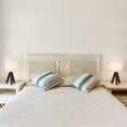 thumbnail image 5 of Oumilen 14.37” Smooth Wooden Tripod Table Lamp with White Fabric Shade (2 Count), 5 of 7