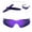 Purple /Polarized /Purple Earsocks, variant on Walleva Fire Red Replacement Lenses And Black Nosepad For Oakley M Frame Strike Sunglasses