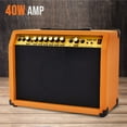 thumbnail image 2 of LyxPro 40 Watt Electric Guitar Amplifier | Solid State Studio Amp with 8â€ 4-Ohm Speaker, Custom EQ Controls, Drive, Delay, Â¼â€ Passive/Active/Microphone Inputs, Aux in & Headphone Jack - Mahogany, 2 of 5