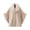 Beige, variant on Women Faux Fur Trim Cardigan Cloak Tweed Poncho Cape, Thick Warm Lined Wrap Coat for Fall Winter