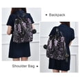 thumbnail image 4 of FORMRS Women's Travel Backpack Purse Anti-Theft Hidden Pockets Casual Shoulder Bag, Light Purple Flowers, 4 of 7