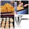 thumbnail image 2 of Stainless Steel Baking Piston Funnel Dispenser Confectionery Funnel with Rack for Kitchen Cake and Desserts Cooking Tool, 2 of 9