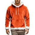 thumbnail image 4 of NMMUED Christmas Hoodies Sherpa Hoodie Women Christmas Womens Clothing Warm Hoodies for Women Holiday Clothing for Women Sherpa Sweatshirt Christmas Clothes for Women Orange XXL, 4 of 4