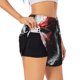 thumbnail image 1 of Balery Cool Black And White Dragon Pantalones cortos deportivos para mujer con forro y dos bolsillos, elásticos, para entrenamiento, gimnasio, yoga-Large, 1 of 7