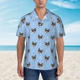 thumbnail image 5 of Uemuo Corgi Dog Printed Regular Fit Short Sleeve Casual Hawaiian Shirt for Men,Aloha shirt,Tropical shirt,Floral print shirt,Vacation Beach shirt-Medium, 5 of 9