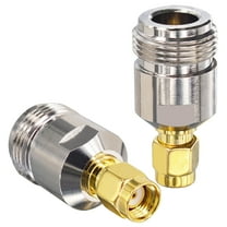 2-Pack N Type Female to RP-SMA Male Adapter N to RP-SMA Antenna Cable Connector RF Coax Coaxial Adapter for LoRa Antenna HNT Hotspot Nebra RAK Bobcat Syncrob Sensecap WiFi 4G LTE