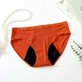 thumbnail image 2 of Women's Period Panties - Plus Size Absorbent - Postpartum Comfort - Heavy Flow Protection | Hontri | Women's Large Size Menstrual Absorption Physiological Pants (Orange | XS), 2 of 9