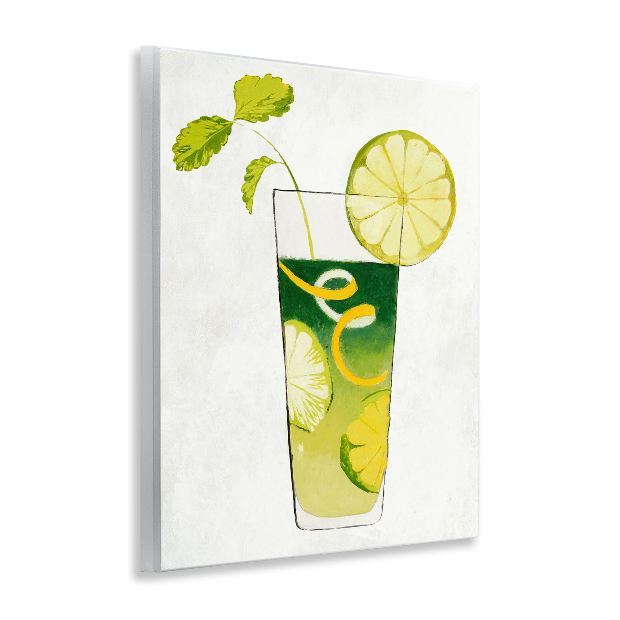 Stupell Industries Summer Cocktail Lime Mint Wall Plaque Art, design by Lorenzo Collective