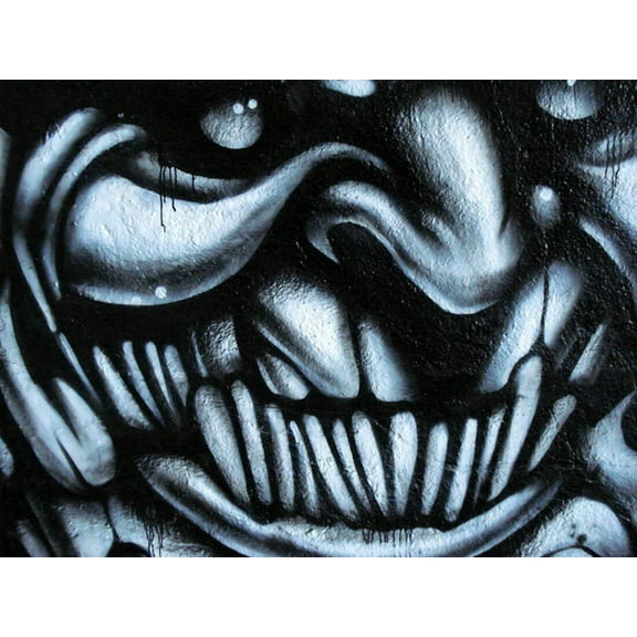 Graffiti Mean Face - CANVAS OR FINE PRINT WALL ART