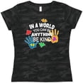 thumbnail image 3 of Inktastic In a World You Can Be Anything Be Kind Autism Awareness Women's T-Shirt, 3 of 5