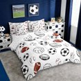 thumbnail image 2 of Erosebridal Rugby Sport Games 7-Piece Bedding Comforter Set,Baseball Football Ball Games Kids King Bedding Sets,Reversible, 2 of 7