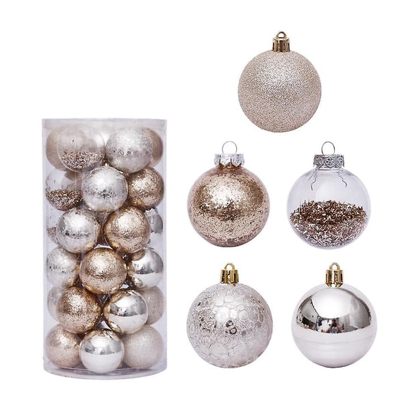 Adornos de bolas de Navidad, 30 piezas de bolas de árbol de decoración navideña inastillables para decoración de fiesta de boda navideña