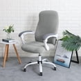thumbnail image 2 of LAICAIW Office Chair Cover Water Resistant Grey Stretch Jacquard Computer Chair Slipcover for Armrest Chairs L, 2 of 7