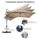 Costway 10Ft Carré Patio Offset Parapluie en Porte-à-Faux 360 Degrés Inclinaison Aluminium Tan – image 5 sur 9