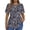 Black Navy Floral, variant on Blouses for Women Pleated Short Sleeve Tunic Tops Dressy Casual Summer Shirts