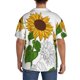 thumbnail image 3 of Fotbe Plump Sunflower And Sketch Camisa Estampada de Manga Corta para Hombre, Casual de Verano, Estilo Playero, Sin Arrugas-3X-Large, 3 of 5