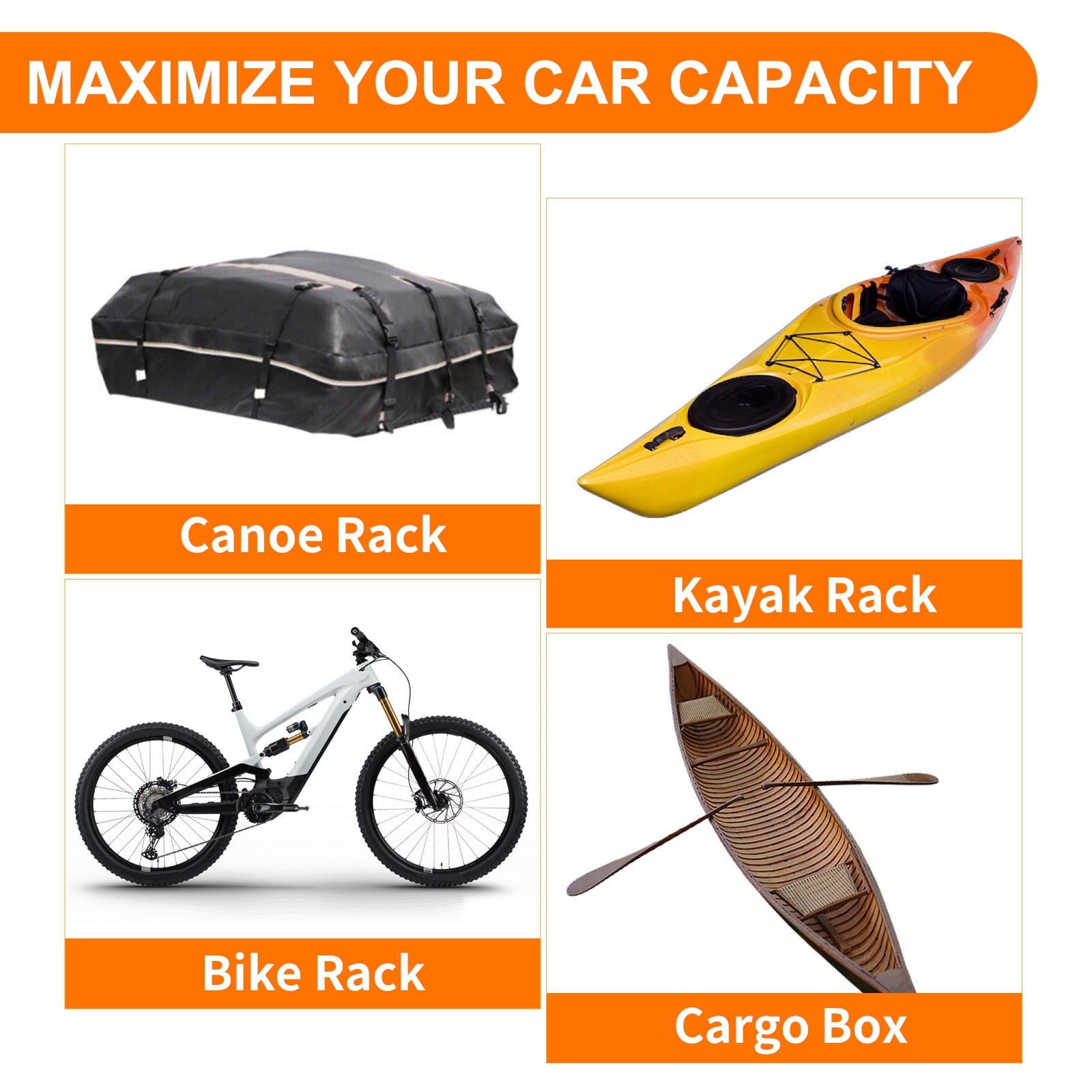 Kojem Roof Side Rail Rack Fit for 2018-2023 Honda Odyssey Aluminum Roof Rail Rack Cross Bars Rooftop Luggage Cargo Carrier Kayak Canoe