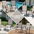 thumbnail image 5 of Nuu Garden Outdoor Dining Chairs Set of 2, Patio Dining Furniture Set with Powder-Coated Frame, Weather-Resistant Metal Dining Chairs with Textilene High Back and Wider Seat for Outside, Beige, 5 of 10