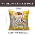 thumbnail image 2 of LALILO Throw Pillow Covers Best Friends Girls Afro Album Banner Cushion Cover 18" x 18", 2 Pack, 2 of 6